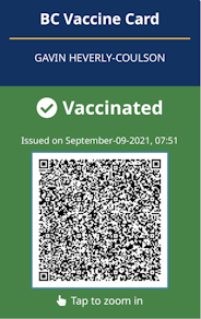 My BC vaccine card